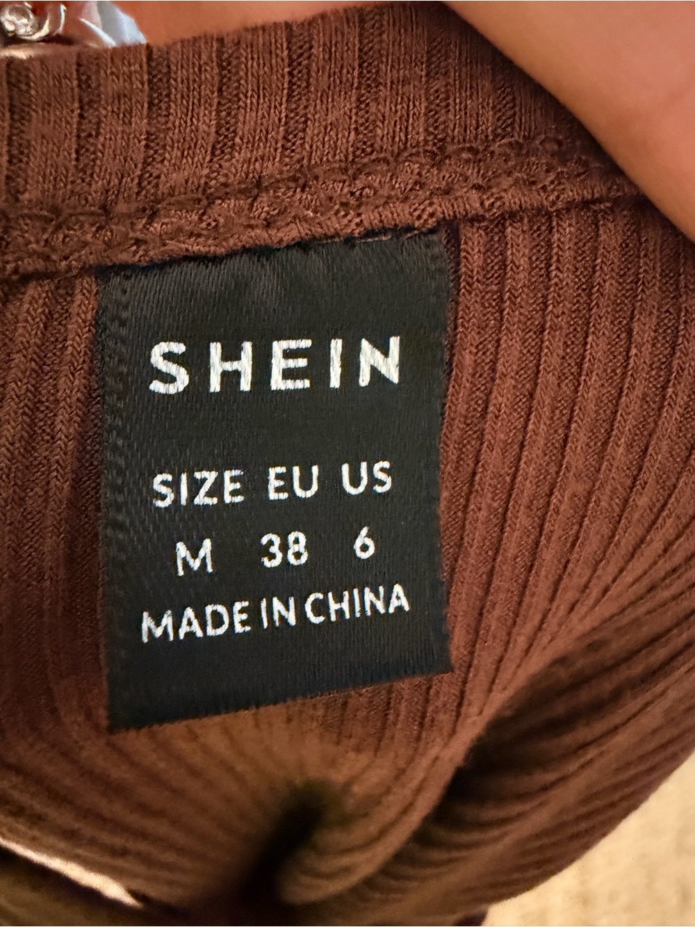 SHEIN Ribbed Tank Top in Rust Brown - Picture 5 of 5